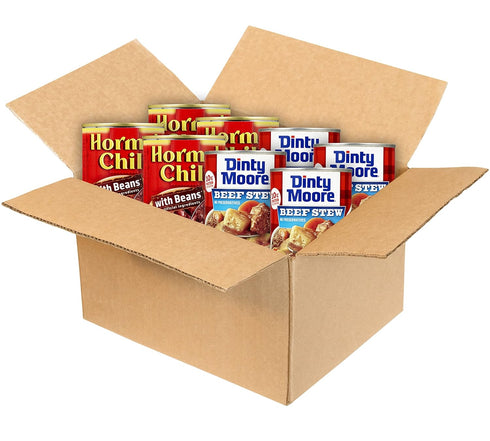 Hormel Chili With Bean & DINTY MOORE Beef Stew Variety Pack, 15
