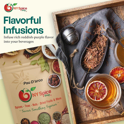 2 NY Spice Shop Pau D'arco/Ipe Roxo - Cut & Sifted - Pound Pau Darco Tea Bark - Pau Darco Herb - Herbal Tea - Inner
