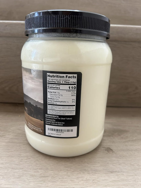 (3.75 LB 60 Oz) Beef Tallow / For Cooking