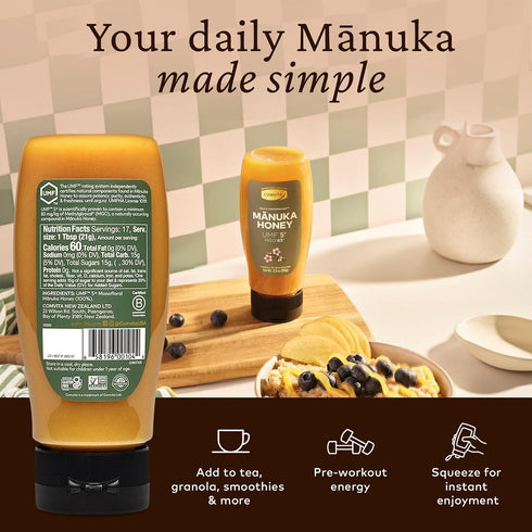 5+ 83+) Immune 12.5 oz (355g) Comvita Manuka Honey UMF (MGO - Raw Manuka Honey New Zealand, Pure Unpasteurized Honey
