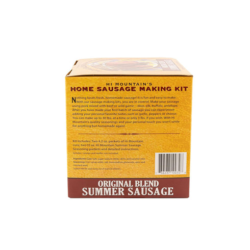Summer 30 lbs Hi Mountain Sausage Seasoning & Cure ORIGINAL BLEND Casings are NOT Included Includes Seasoning, Cure