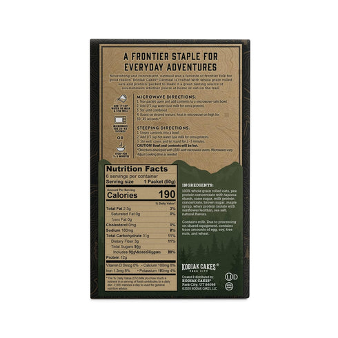 Packets, 6 Packets 1.76 (Pack 6) Kodiak Cakes Instant Protein Oatmeal Maple & Brown Sugar, - Ounce