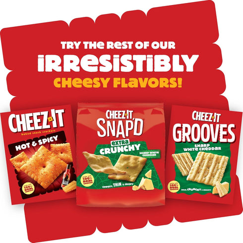 (6 Cheez-It Crunch Cheesy Baked Snacks, Lunch Snacks, Zesty Jalapeno Cheddar Bags)