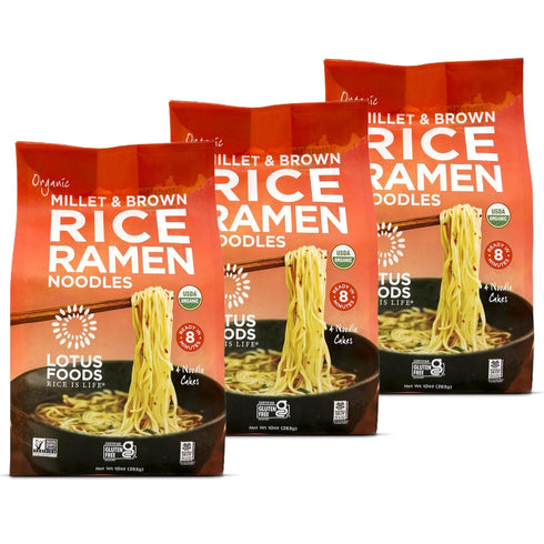 Lotus Foods Organic Millet and Brown Rice Ramen Noodles - Gluten Free