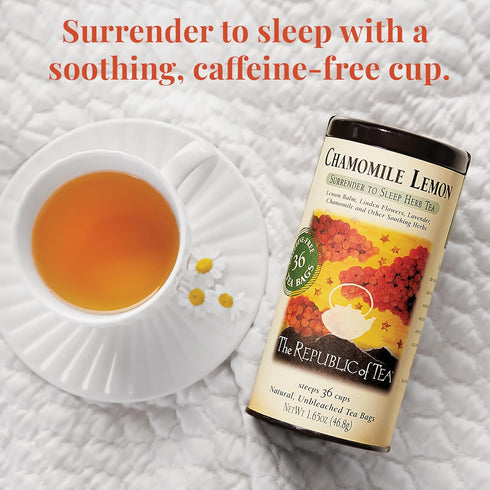 The Republic of Tea - Chamomile Lemon Herbal Tea, 36 Tea Bag Tin