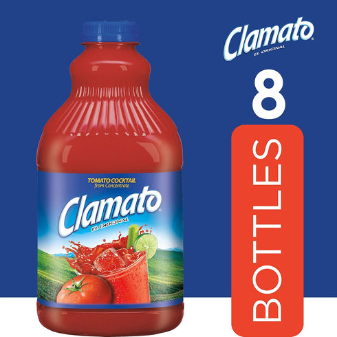 64 oz (Pack 8) Clamato Original Tomato Cocktail, fl bottles