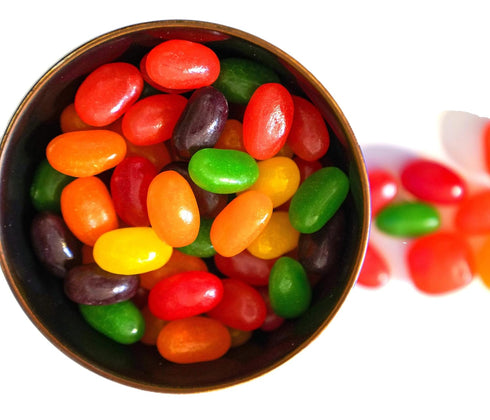DM Sweets 1.5 lb Jumbo Extra Large Jelly Beans Bag Cherry Lemon Lime Grape Orange Strawberry Candy Bulk Chewy Assorted