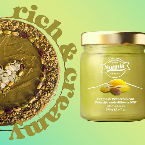 6.7 oz Sanniti Marullo Sicilian Pistachio Spread Crema di Pistacchio Verde di Bronte DOP