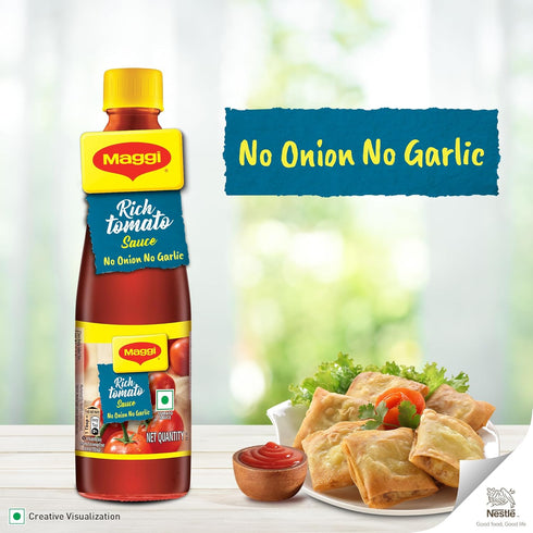 500 17.6 oz Nestle Maggi Rich Tomato Sauce, ketchup, No Onion No Garlic, grams - Bottle - Vegetarian
