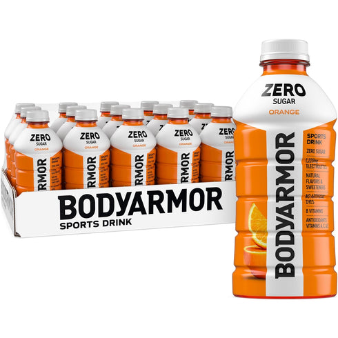 BODYARMOR ZERO Sugar Orange Electrolyte Drink, Natural Flavors, 28 Fl Oz Bottles