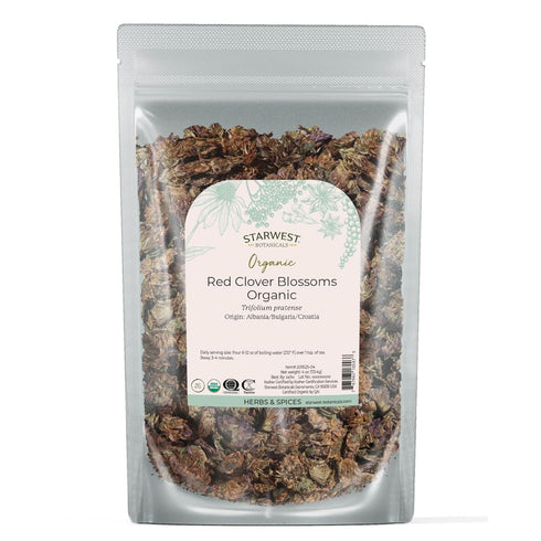 Starwest Botanicals Red Clover Blossoms Whole Organic - Dried Loose Leaf Herb