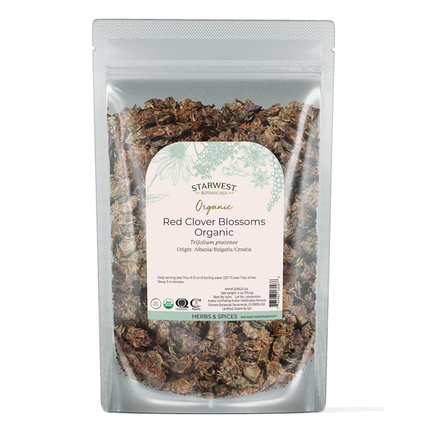 Starwest Botanicals Red Clover Blossoms Whole Organic - Dried Loose Leaf Herb