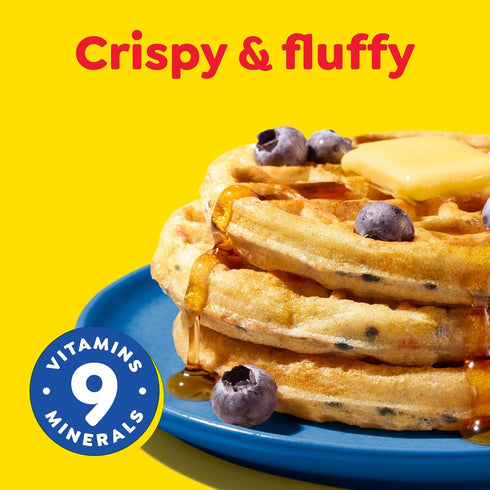 10 (Frozen) Eggo Blueberry Waffles, Breakfast Food, Natural Flavors, Waffles