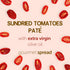 6.35oz Gusta Sun-Dried Tomato Pate - Made in Italy Dip or Spread - Paste of Sundried Tomatoes in Jar with Extra Virgin