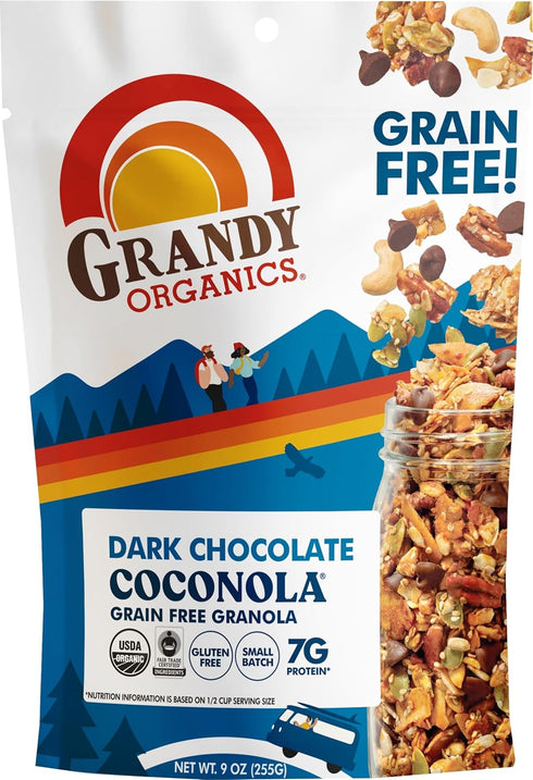 Grandyoats Organic Granola, Chocolate Chunk Coconola, 9 Oz