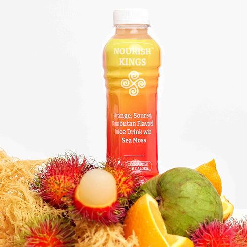 Nourish Kings All-Natural Juice with Sea Moss (Soursop Rambutan)