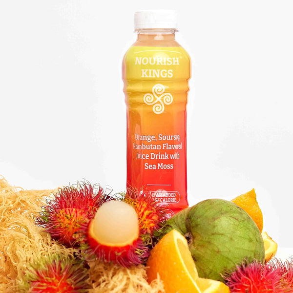 Nourish Kings All-Natural Juice with Sea Moss (Soursop Rambutan)