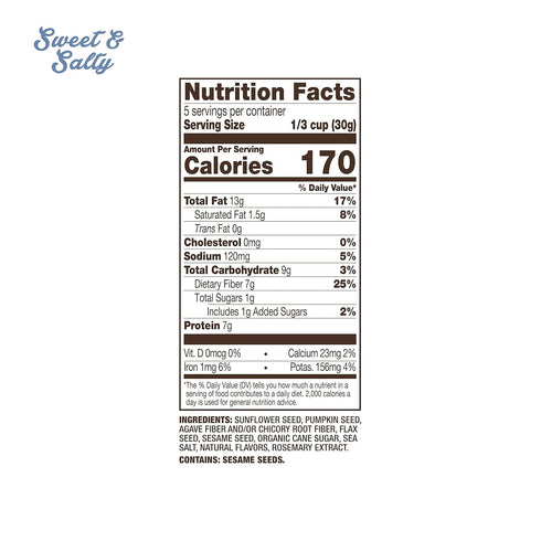 Ozery 5.3 (Pack 2) Bakery, Super Seed Crunch Sweet & Salty Snack Mix, Ounce