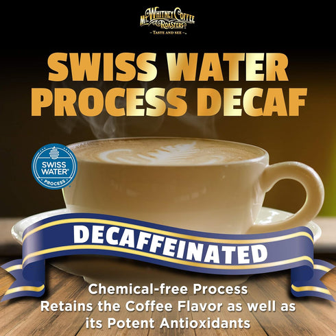 2 Lb) Mt. Whitney Organic Swiss Water, Low Acid, Decaf Coffee from Peru (Whole Bean
