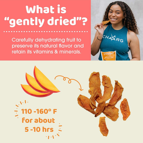 7 Oz (Pack 1) Peeled Snacks Organic Dried Fruit Healthy, Vegan Snacks for On-the-Go Lunch and More Mango