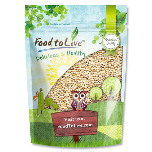 Food to Live White Quinoa, 1.5 Pounds All Natural Whole Grain, Perfect
