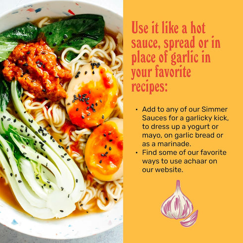 9 Brooklyn Delhi Roasted Garlic Achaar - Ounces - Spicy, Lemony, Savory, Sweet Flavor - Made with a mix of Indian