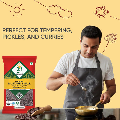 24 Mantra Organic 7 Pack, , Certified Organic Mustard Seeds, Ounce High Purity, Fresh, Pesticide and Chemical Free