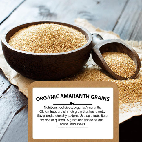 (4.8 lb) Amaranth Grain Organic - Amaranto Bulk Ancient Whole Grain Seeds - Great for Cereal, Flour | USA Grown | USDA
