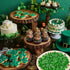 LEBERY 8 Oz Jimmies St. Patrick's Day Sprinkles Green Sprinkles for Cake Decorating White Green Mix Edible Mini Sugar