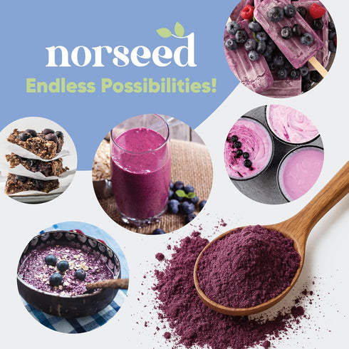 5 Wild Blueberry Powder Organic Ounce Bag USDA Certified & Lab Tested - Freeze Dried Blueberries No Added Sugar