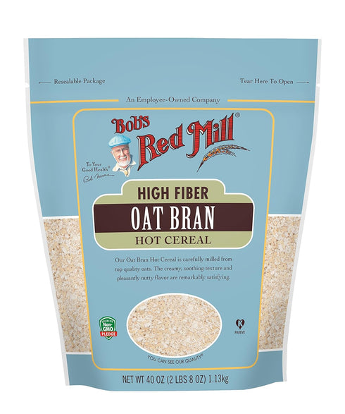 40oz (Pack 4) Bob's Red Mill Oat Bran, of - Non GMO, Vegan, Kosher