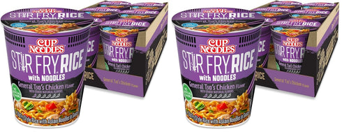 Nissin Cup Noodles Stir Fry Rice with Noodles, General Tso's Chicken, 2.68
