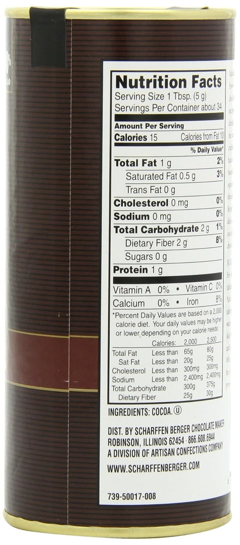 Scharffen Berger Natural Unsweetened Cocoa Powder, 6-Ounce Canisters (Pack of 2)