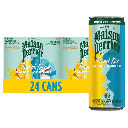 Maison Perrier French Kiss Sweetened Sparkling Juice Beverage, Mango & Coconut Flavors
