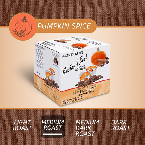 Spice,12.6 oz, 42 Count Boston's Best Single Serve Coffee, Pumpkin