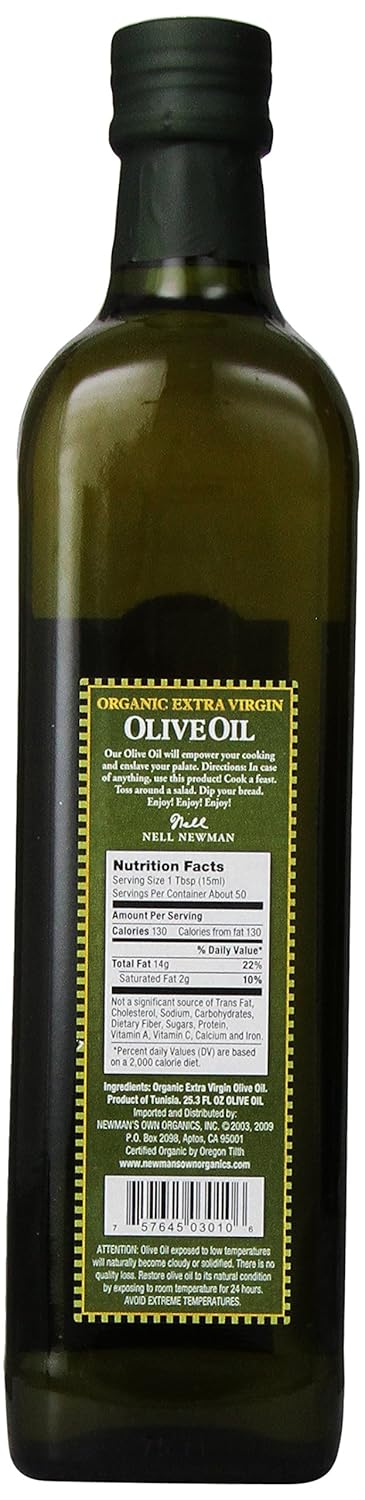 Newman's Own 25.3 oz (Pack 2) Organic Extra Virgin Olive Oil