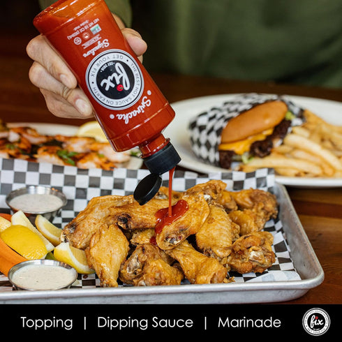 18 Oz Fix Hot Sauce, Sriracha Sauce - Sriracha Chili Sauce, Organic Red Chili Peppers, Spicy & Bold Flavor, Non-GMO