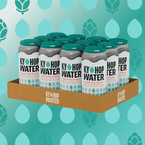 Kentucky Hop Water 12-Pack 16 oz Alcohol-Free Hop-Infused Sparkling Water Citra & Amarillo Hops of Cans Zero Calorie