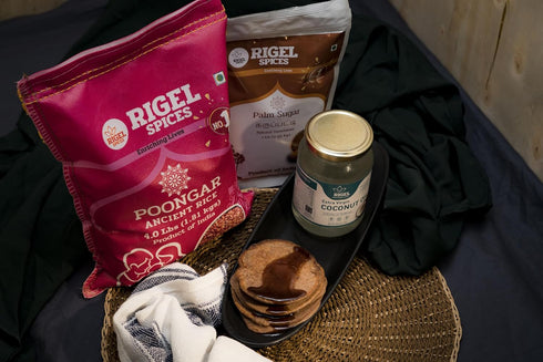 (4Lbs) 12+ Rigel Spices | Poongar Red Rice | Ladies special | GLUTEN FREE | AGED MONTHS | Ancient grain from India