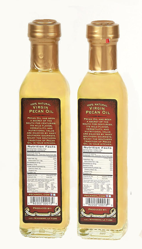 Kinloch Plantation Products (2) 250 ML Pecan Oil,Two Bottles