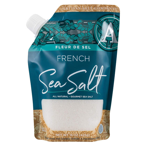 SALTWORKS Artisan Salt Company Fleur de Sel French Flower of Salt, Pour