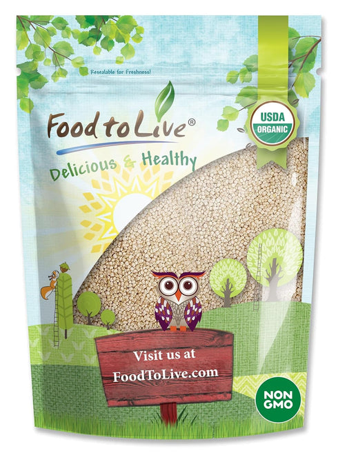Food to Live Organic White Quinoa, 4 Pounds Whole Grain, Non-GMO, Kosher,