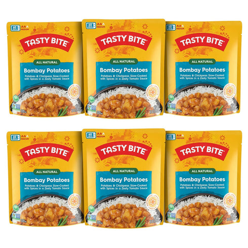 Tasty Bite Indian Bombay Potatoes, Microwaveable Ready to Eat Entre, 10 Ounce