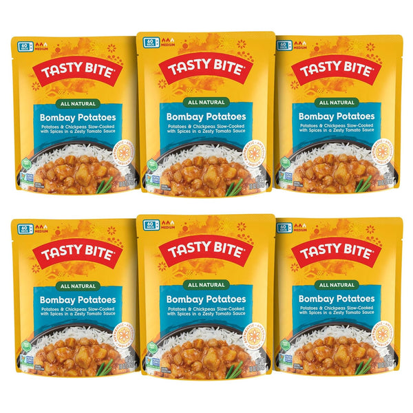 Tasty Bite Indian Bombay Potatoes, Microwaveable Ready to Eat Entre, 10 Ounce