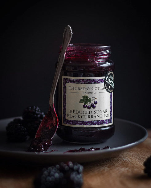 Thursday Cottage 315g Handmade Reduced Sugar Blackcurrant Jam