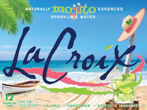 12 Oz (pack 12) La Croix Sparkling Water, Mojito, Fl