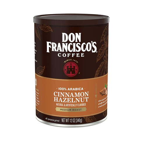 Don Francisco's Cinnamon Hazelnut Ground Flavored Coffee: Rich, Aromatic 100% Arabica Blend