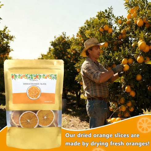 Lifnery 7.05oz/200g, Dried Orange Slices, Dehydrated Orange Slices, Dry Orang e Slice s, Suitable For Christmas