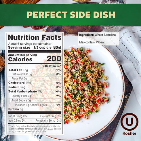 10 lb Osem Israeli Pearl Couscous - Wheat Couscous Pearls, Cous Cous Bulk, Pearled Mediterranean Pasta Alternative