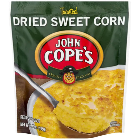 John Cope's Corn 3.75 Oz. (Pack 6) John Cope's Toasted, Dried Sweet Corn With Recipes For Gourmet Baked Corn Dishes